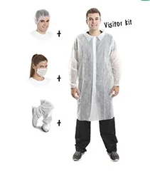Cover - Visitor Kit PP (Visitor Coat, Mushroom Cap, Face mask, Shoe Cover)