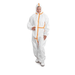 Coverall Full Body Type 4, With Tape, White, Large