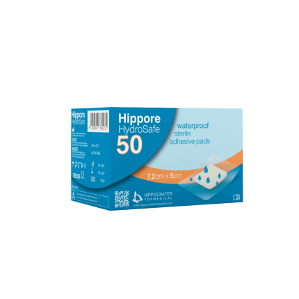 Pads - Sterile - HYDROSAFE HIPPORE  Sterile Adhesive Pads in a box of 50 pieces