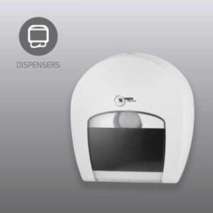Dispenser for Industrial Toilet Paper - White