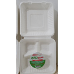 Food Products - Ecocare  Disposable  Takeaway Lunch Box Container Paper Pulp Sugarcane - (10 pieces - 1150ml)
