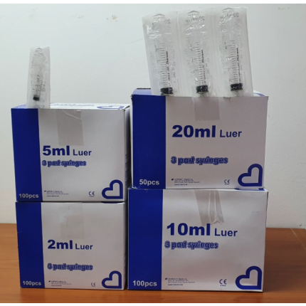 Sterile Disposable 3 Parts Syringe Medical 2ml 5ml 10ml 20ml 30ml Luer Lock Syringe