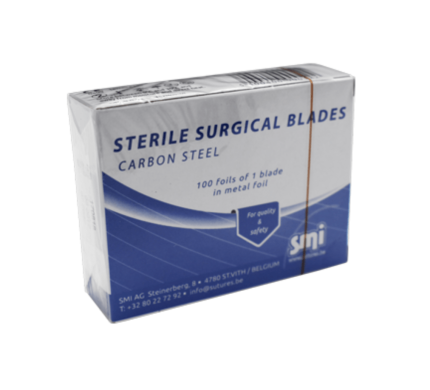 Sterile - SMI STERILE SURGICAL BLADES    N° 15   BOX 100