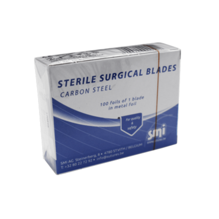 Sterile - SMI STERILE SURGICAL BLADES    N° 15   BOX 100