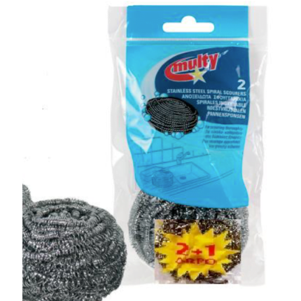 ΜULTY STAINLESS  STEEL SPONGES    2 + 1