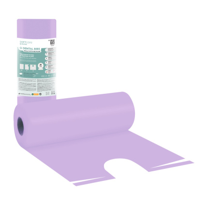 Examination Dental Bibs on a Roll with neckline 53 x 60cm light Purple (80pcs)