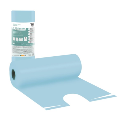Examination Dental Bibs on a Roll with neckline 53 x 60cm light Blue (80pcs)